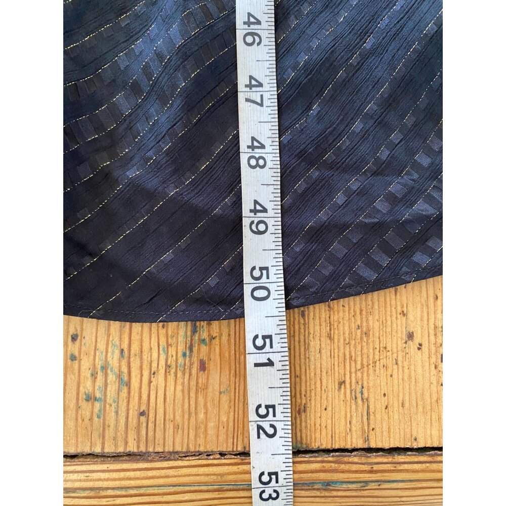 Banana Republic Womens Sleeveless Black Dress 8 Striped Metallic  Rayon Blend - Picture 7 of 7